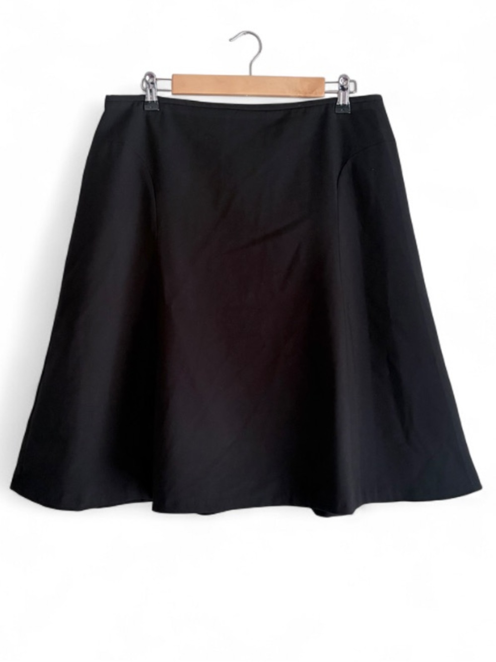 Calvin Klein Black A Line Full Midi Skirt Size 12